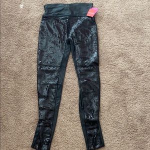 Spanx Faux Leather Sequin Legging